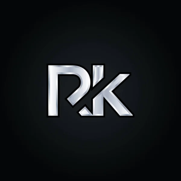 R & K 문자 로고 — 스톡 벡터