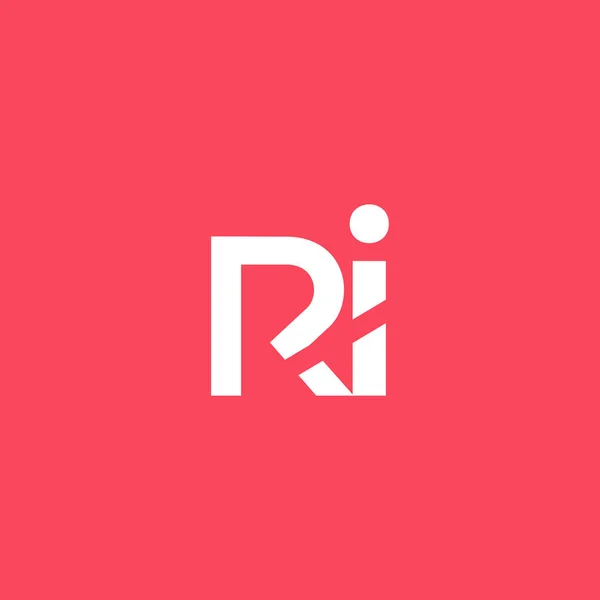 Logotipo de la carta R & I — Vector de stock