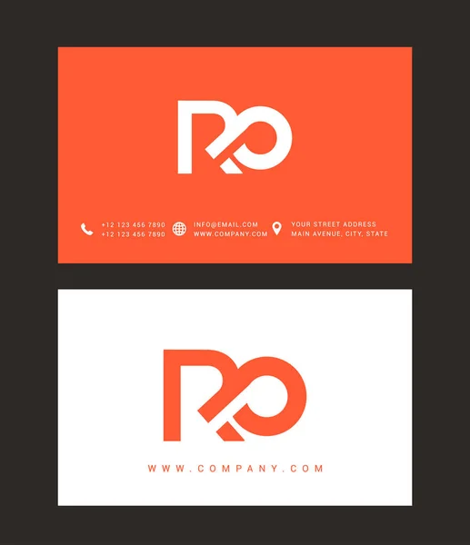 Ícone do logotipo da letra R & O —  Vetores de Stock