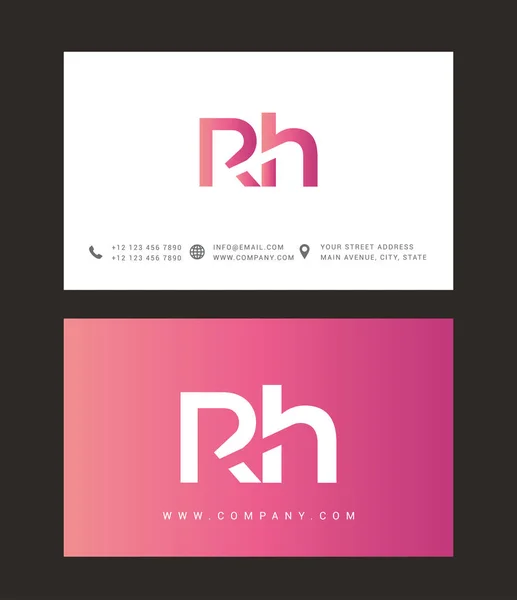 Icono de logotipo de letra R & H — Vector de stock