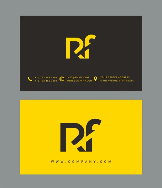 R & F letra logotipo ícone —  Vetores de Stock