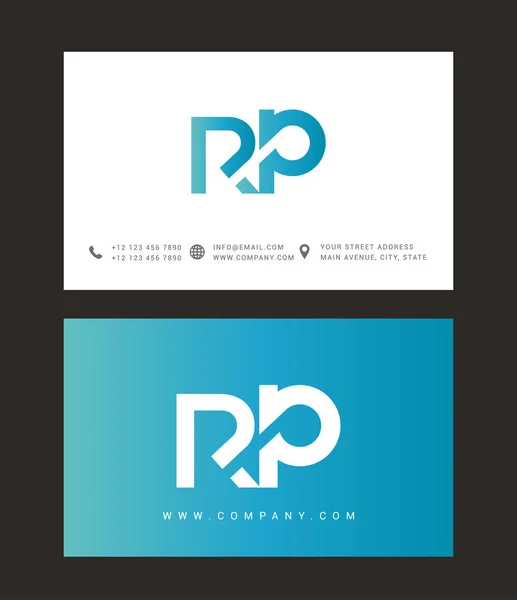 Icono de logotipo de letra R & P — Vector de stock