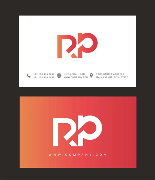 Icono de logotipo de letra R & P — Vector de stock