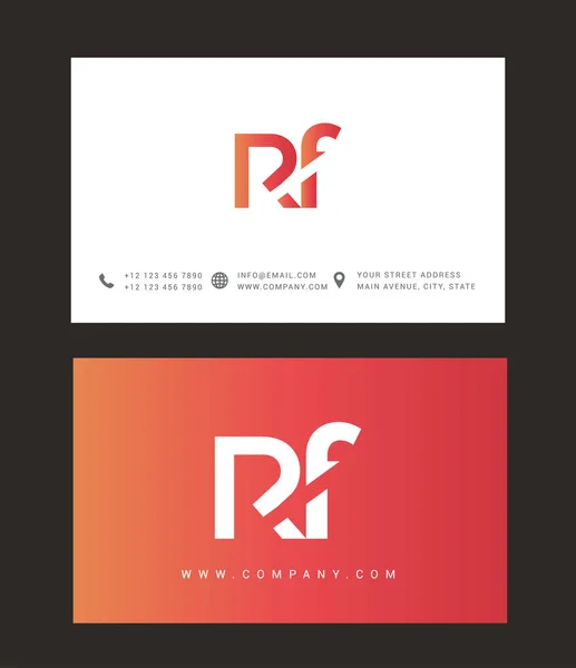 Піктограма логотипу літери R & F — стоковий вектор