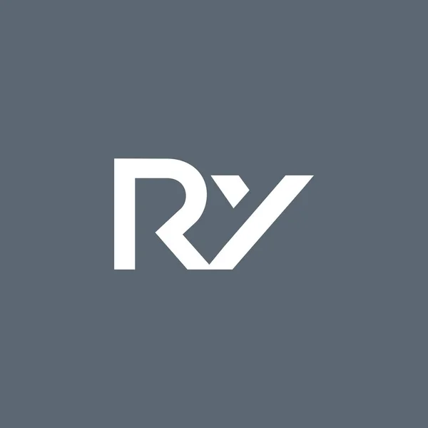 R & y Buchstabe Logo — Stockvektor