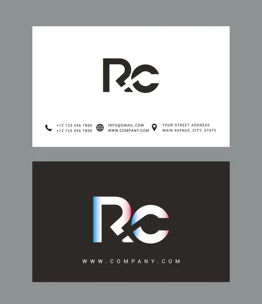 Icono de logotipo de letra R & C — Vector de stock