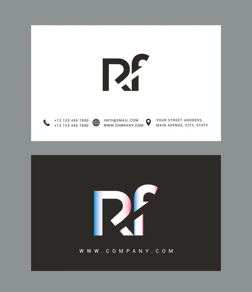 Icono de logotipo de letra R & F — Vector de stock