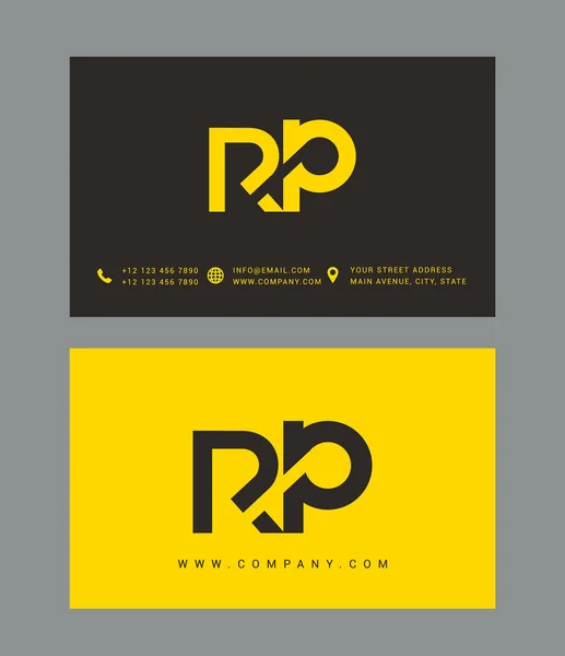 Icono de logotipo de letra R & P — Vector de stock