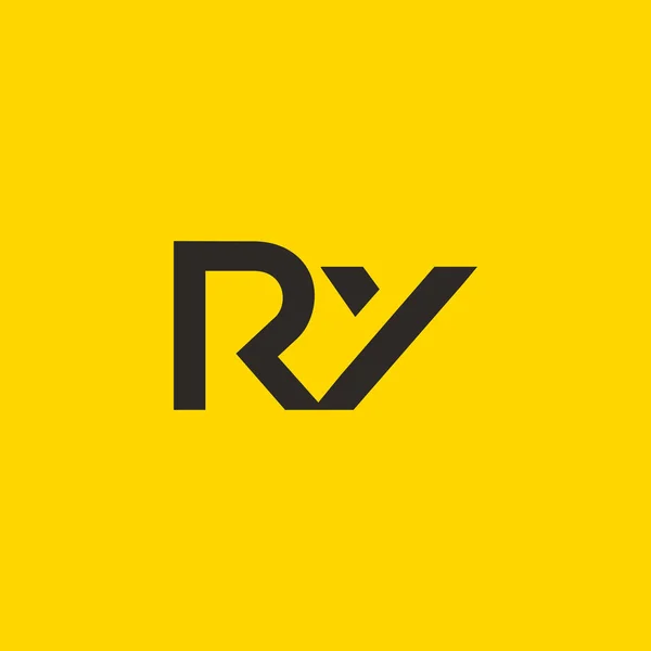 R & Y logotipo da carta — Vetor de Stock