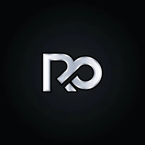 R & O Letter Logo — Stok Vektör