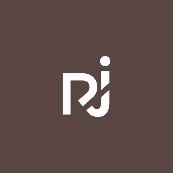 R ve J harfi Logo — Stok Vektör