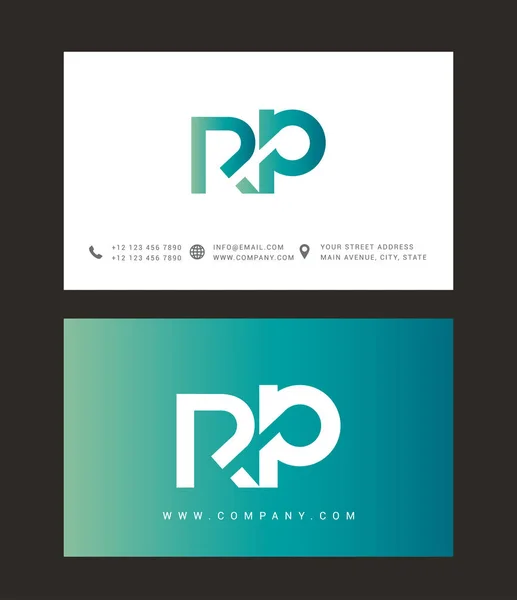 Ícone do logotipo da letra R & P —  Vetores de Stock