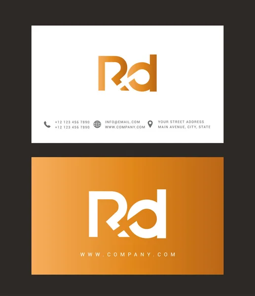 Ikona Logo litery R & D — Wektor stockowy