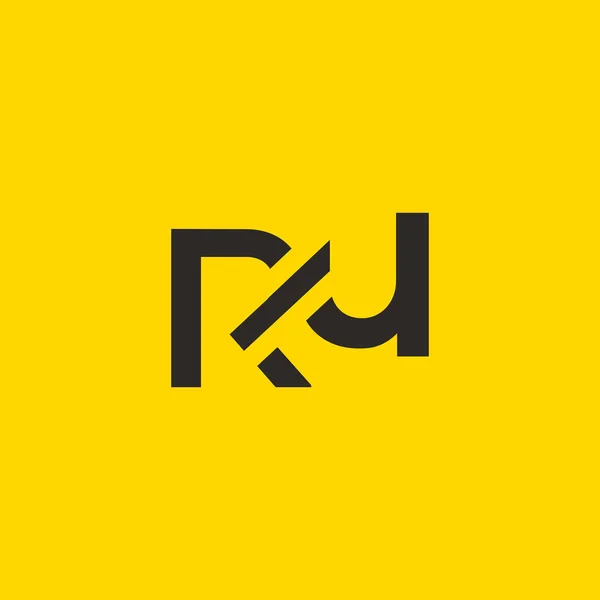 R & U logotipo da carta — Vetor de Stock