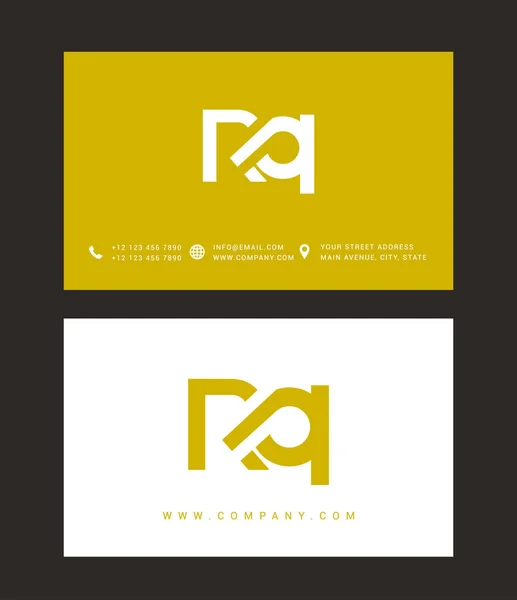 R & Q Ícone do logotipo da carta —  Vetores de Stock