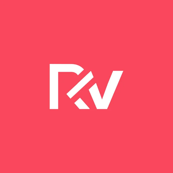 R ・ V 文字ロゴ — ストックベクタ