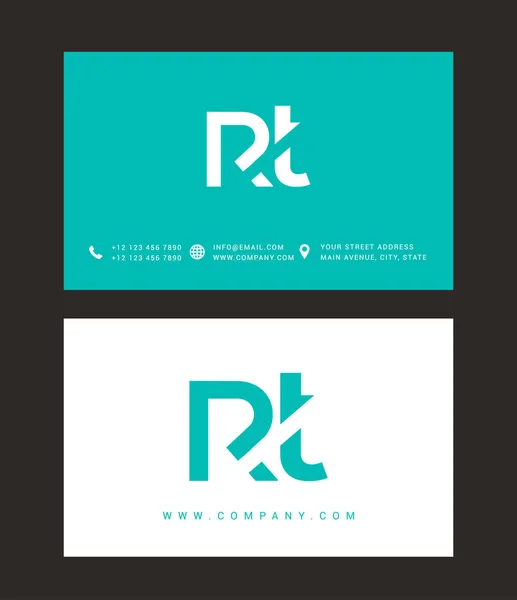 Icono de logotipo de letra R & T — Vector de stock