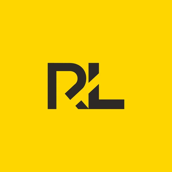 R ve L harfi Logo — Stok Vektör