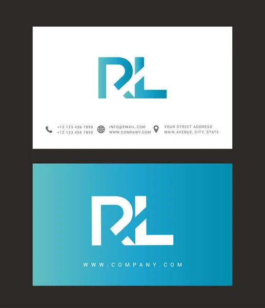 Logo icona lettera R & L — Vettoriale Stock