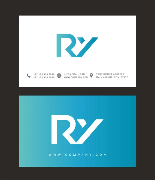 R & Y logotyp brevikonen — Stock vektor