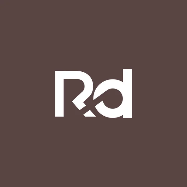 Logotipo da letra de R & D — Vetor de Stock