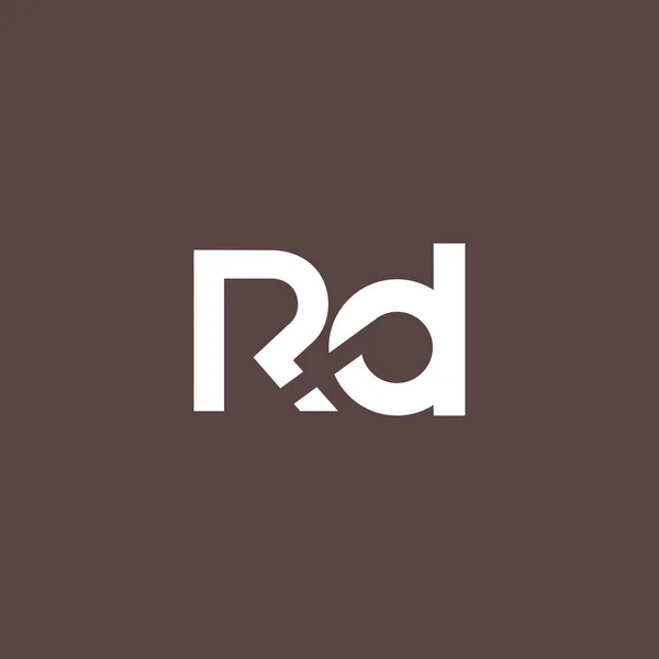 R & D 문자 로고 — 스톡 벡터