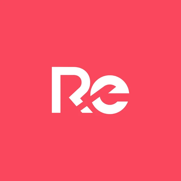 R & E Letter Logo — ストックベクタ