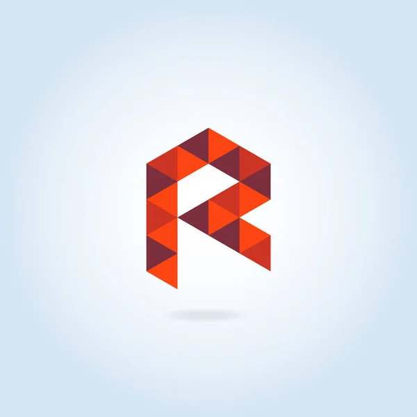 R harfi ile logo şablonu — Stok Vektör