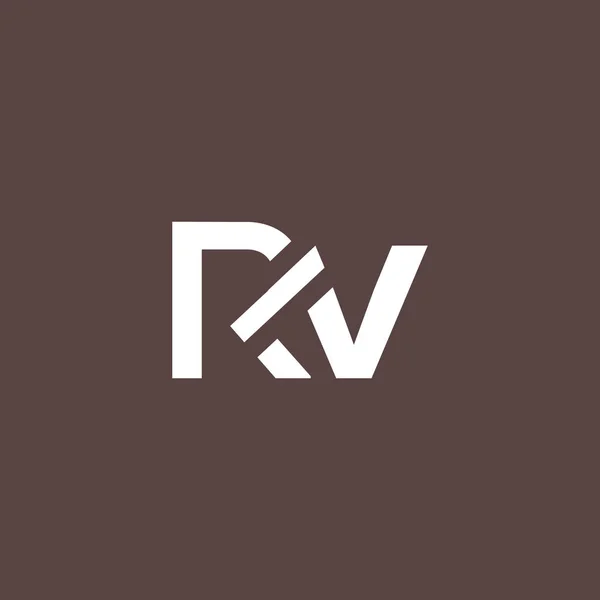 R & V brev logotyp — Stock vektor