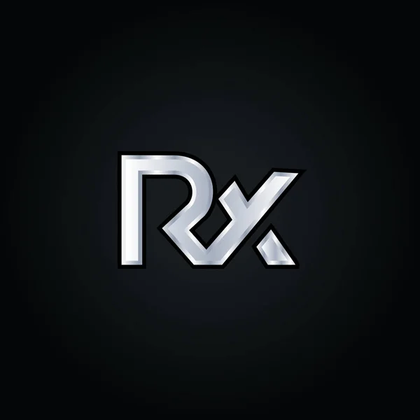 R & x Buchstabe Logo — Stockvektor