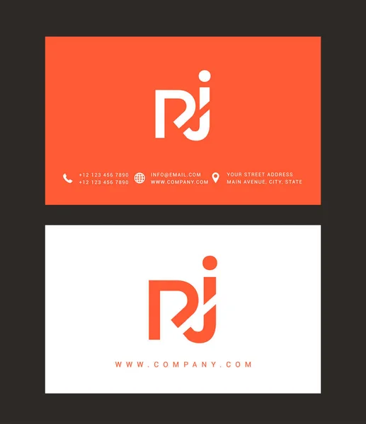 Icono de logotipo de letra R & J — Vector de stock