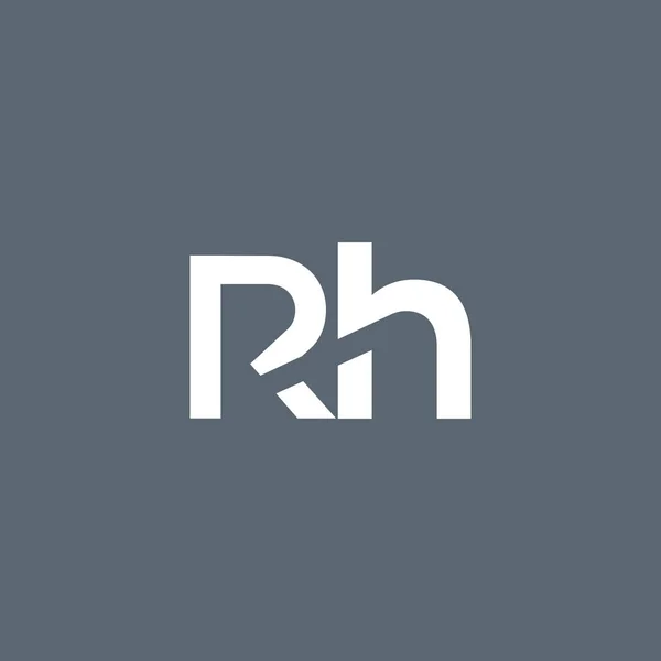 R & H betű logó — Stock Vector