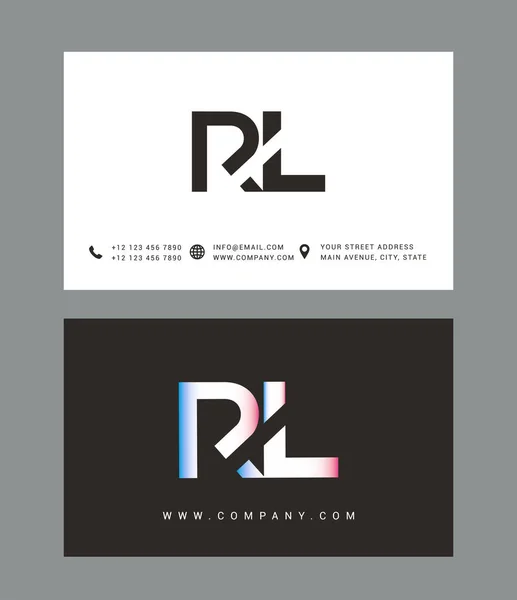 Icono de logotipo de letra R & L — Archivo Imágenes Vectoriales