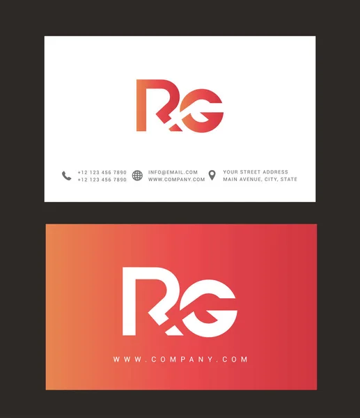 R & ikona Logo litery G — Wektor stockowy