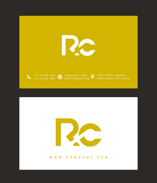 R & C Letter Icon — стоковый вектор
