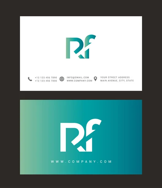 R & F Letter Logo Icon — Stock Vector