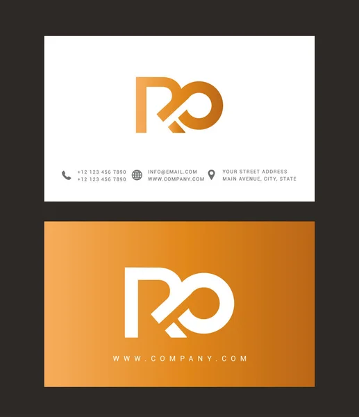 Піктограма логотипу літери R & O — стоковий вектор
