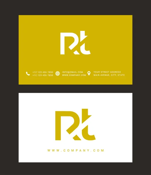 Ícone do logotipo da letra R & T — Vetor de Stock