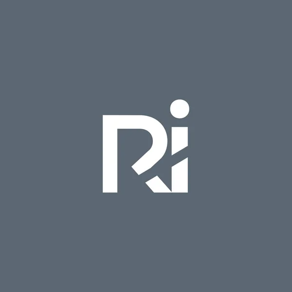 R & i Buchstabe Logo — Stockvektor