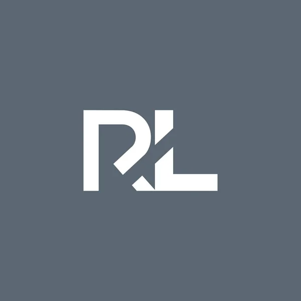 R & L Letter Logo — Stock Vector