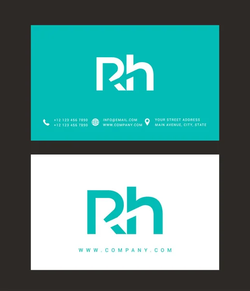 R & H Letter Icon — стоковый вектор