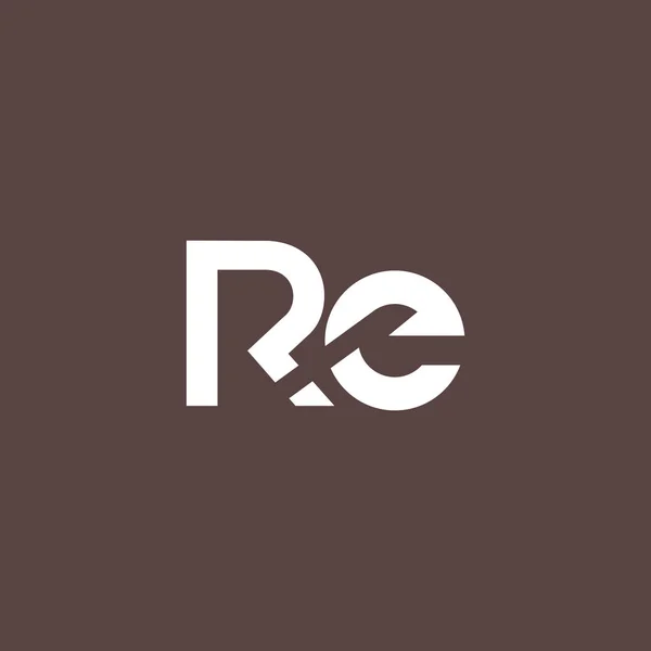 R & E Letter Logo — 图库矢量图片