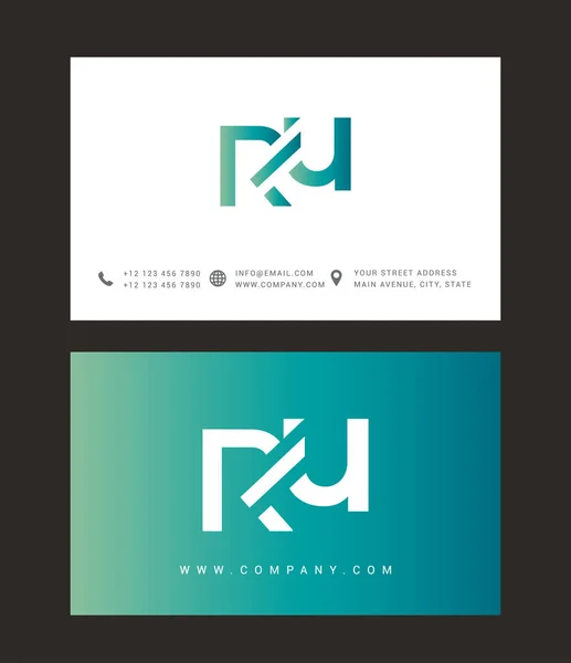 R & U betű logó ikon — Stock Vector