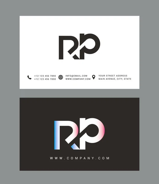 R & P Letter Logo Icon — Stock Vector