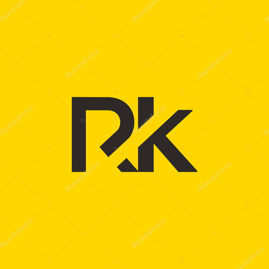 R & K Letter Logo, Icon Template Vector illustration