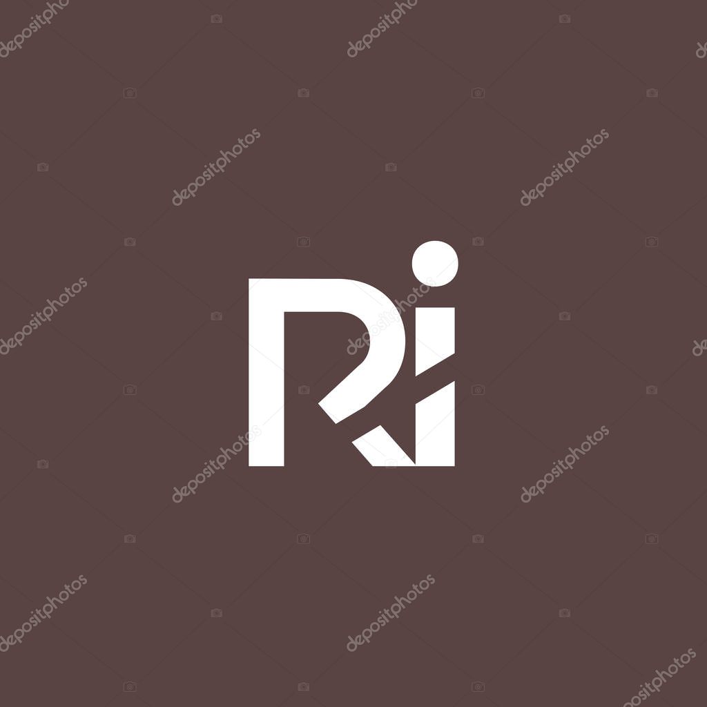 R & I Letter Logo, Icon Template Vector illustration