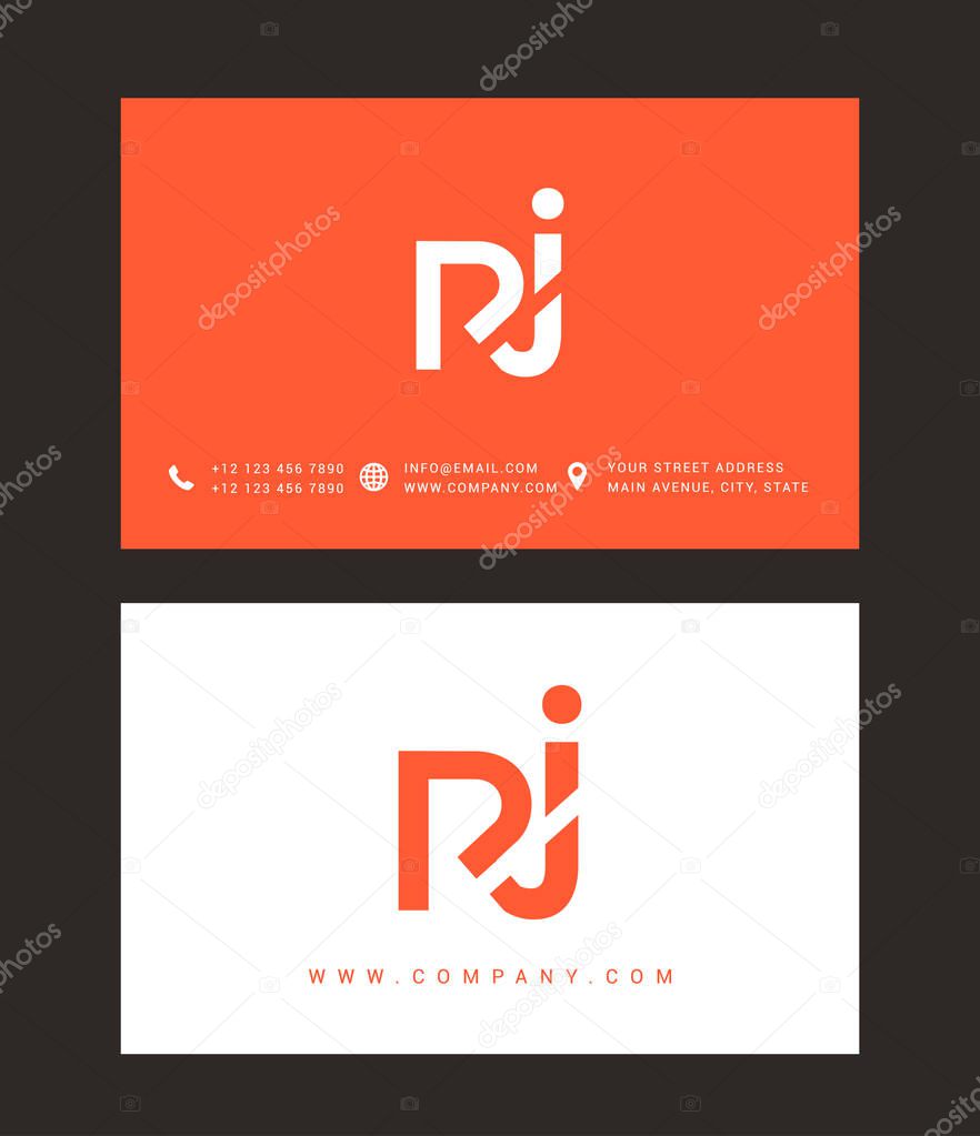 R & J Letter Logo, Icon, Vector element. Business template, corporate identity