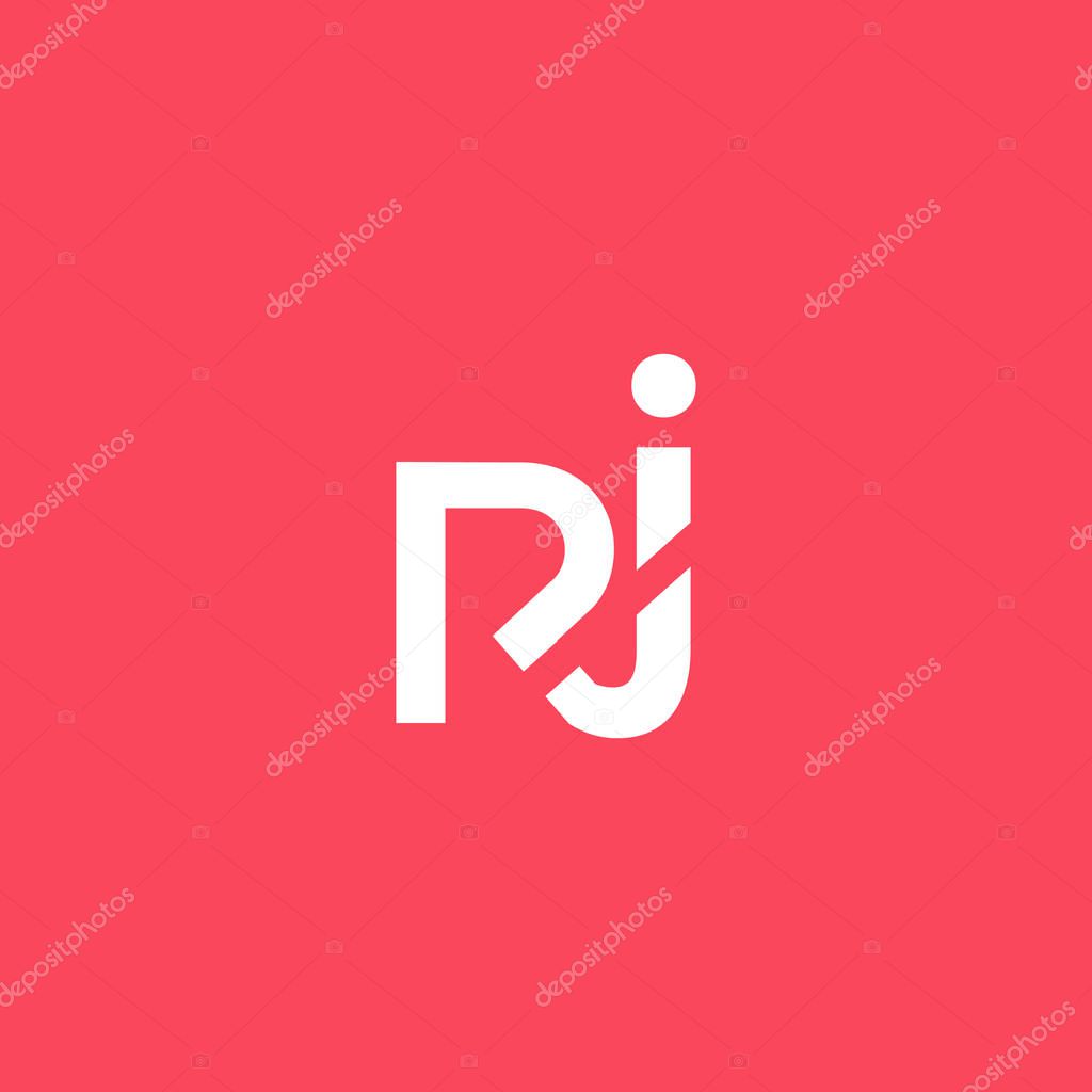 R & J Letter Logo, Icon Template Vector illustration