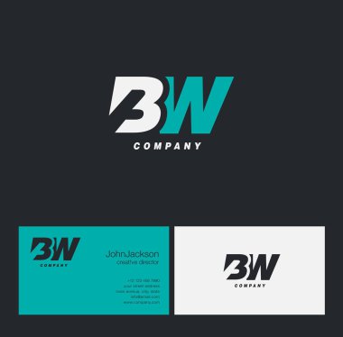 B ve W harf Logo  