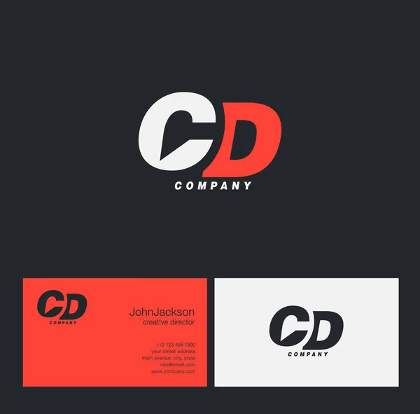 C & D Letter Logo — Stock Vector